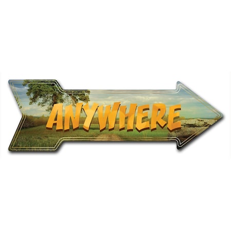 Anywhere Arrow Decal Funny Home Decor 30in Wide